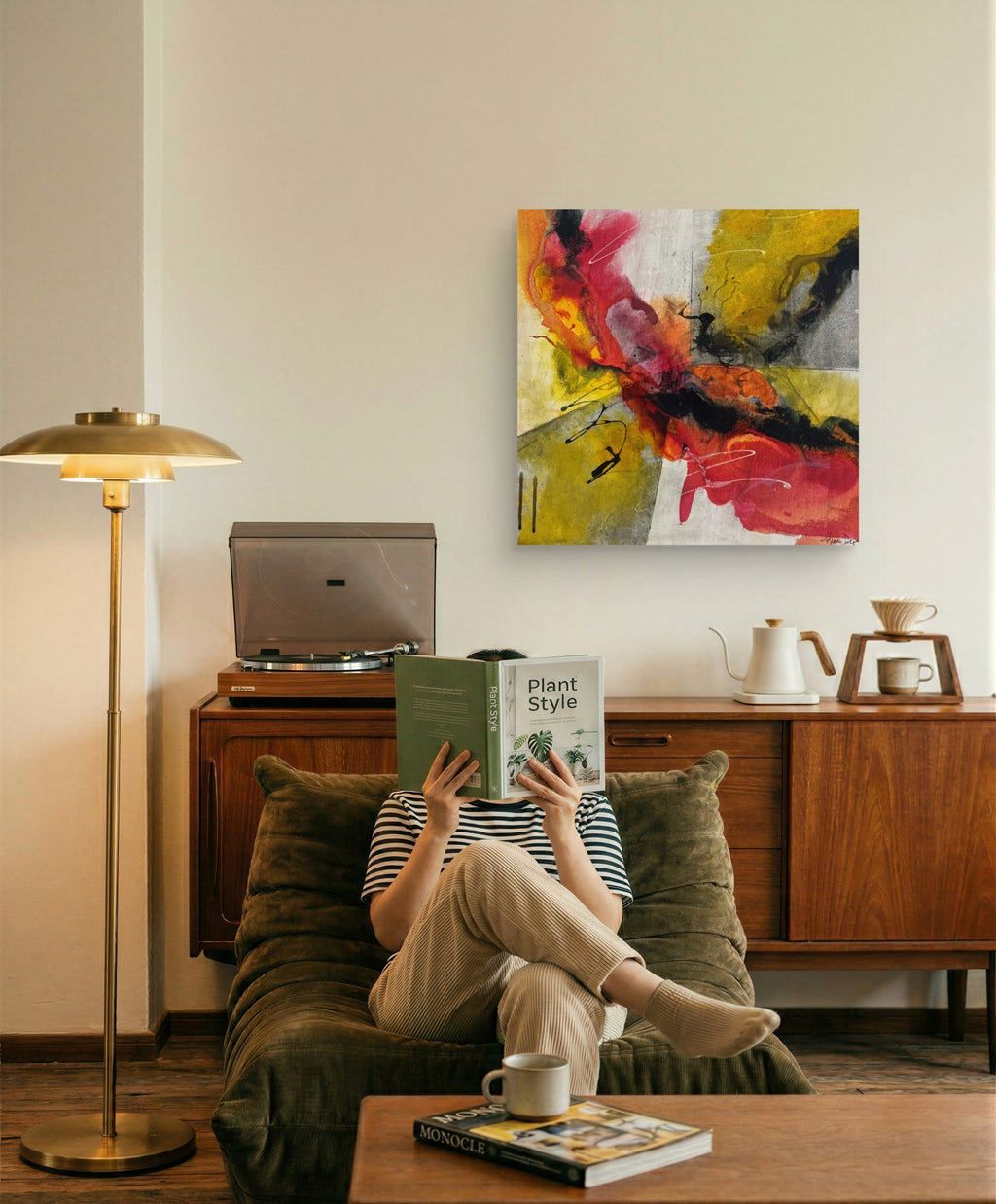 Belonging Series All the Feels Abstract Mixed Media painting on canvas Kim Depa Studio Southwest Michigan