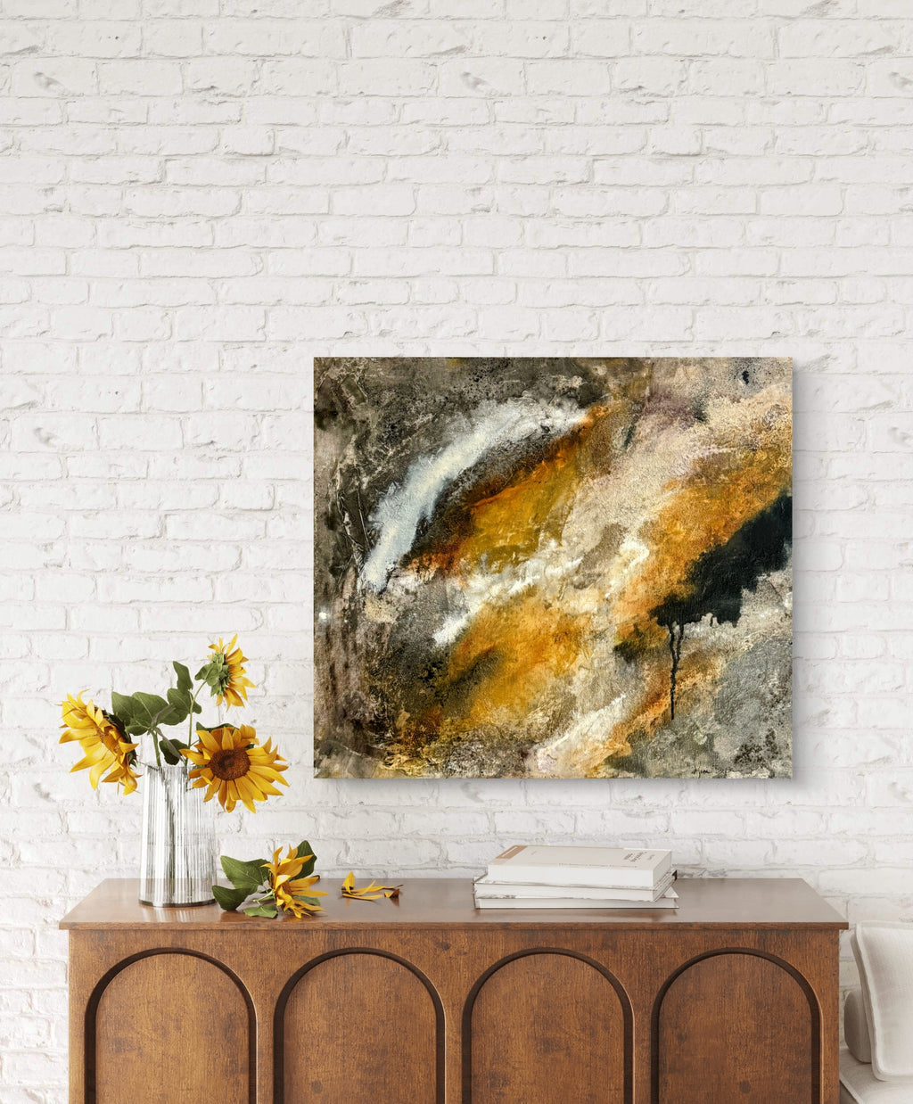 Belonging Series Before the Next Wave Abstract Mixed Media painting on canvas Kim Depa Studio Southwest Michigan