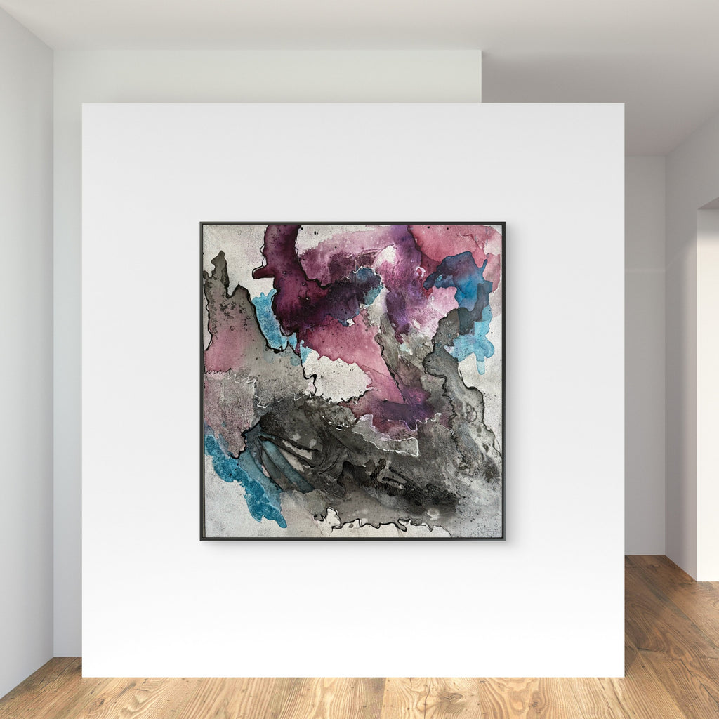 Bloom Series Coming Apart Coming Together Abstract Mixed Media painting on canvas Kim Depa Studio Southwest Michigan 