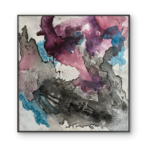 Bloom Series Coming Apart Coming Together Abstract Mixed Media painting on canvas Kim Depa Studio Southwest Michigan 