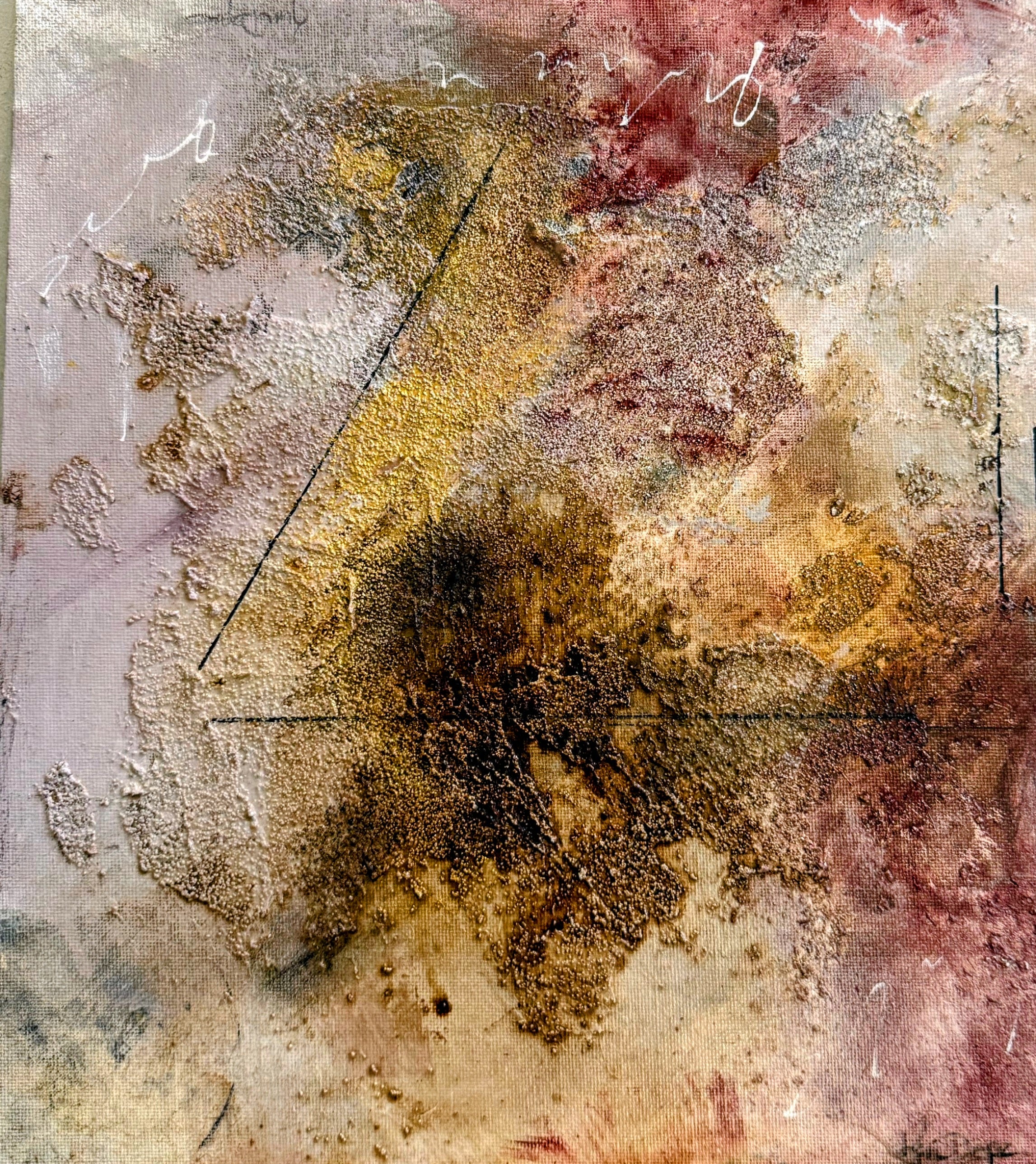 Belonging Series Everything I didn't Say Abstract Mixed Media painting on canvas Kim Depa Studio Southwest Michigan 