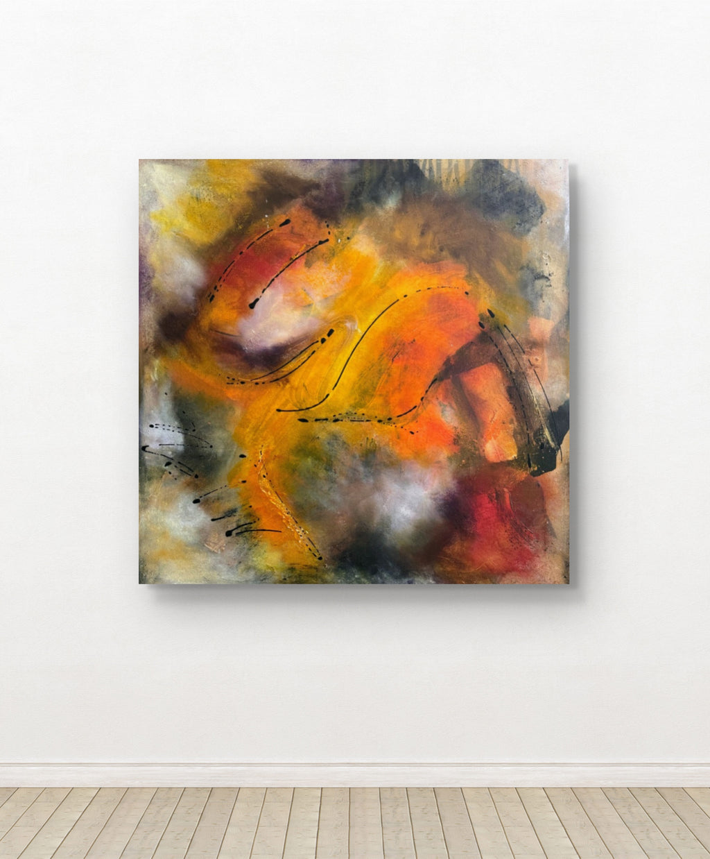 Belonging Series Finding Its Way Mixed Media Abstract painting on canvas Kim Depa Studio Southwest Michigan