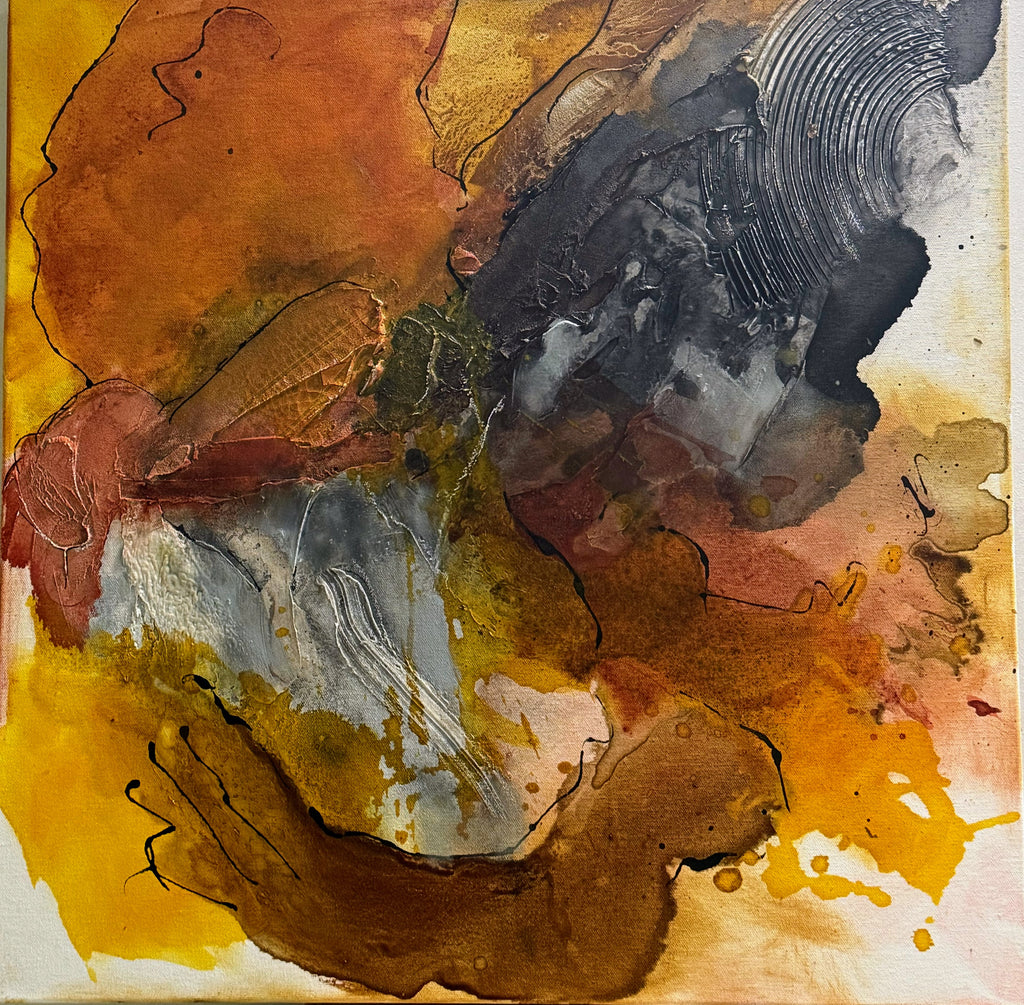 Belonging Series What You Are Made Of Abstract Mixed Media painting on canvas Kim Depa Studio Southwest Michigan 