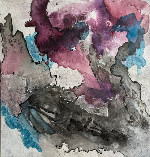Bloom Series Coming Apart Coming Together Abstract Mixed Media painting on canvas Kim Depa Studio Southwest Michigan 