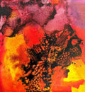 Fire Series She's Not Angry She's Awake Abstract Mixed Media painting on canvas Kim Depa Studio Southwest Michigan 