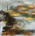 Belonging Series The View From Here Abstract Mixed Media painting on canvas Kim Depa Studio Southwest Michigan 