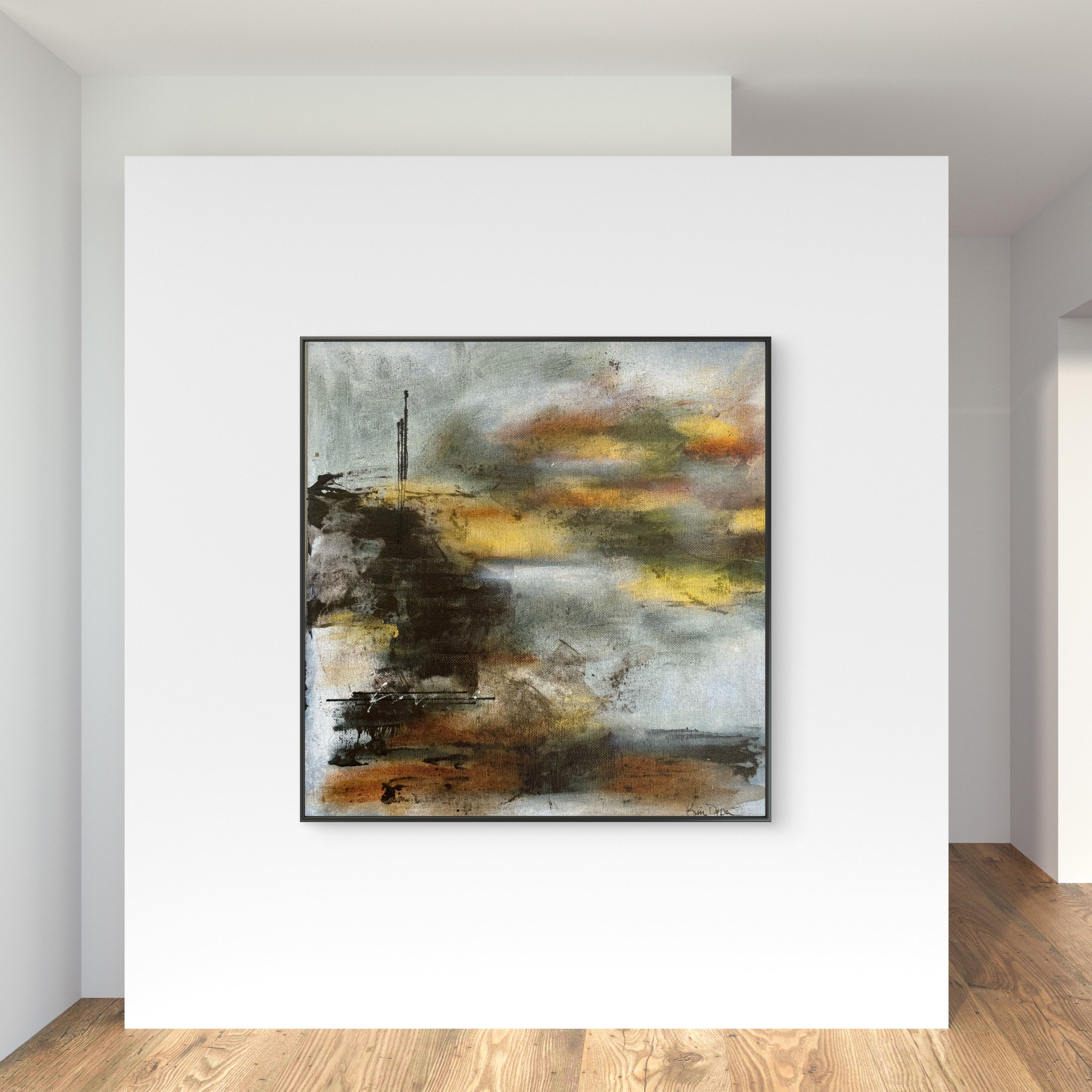 Belonging Series The View from Here mixed media abstract painting Kim Depa Studio SW Michigan