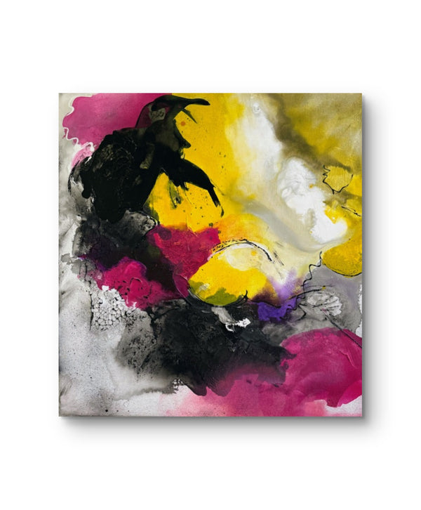 Within Series What Fills the Cracks Abstract Mixed Media painting on canvas Kim Depa Studio Southwest Michigan