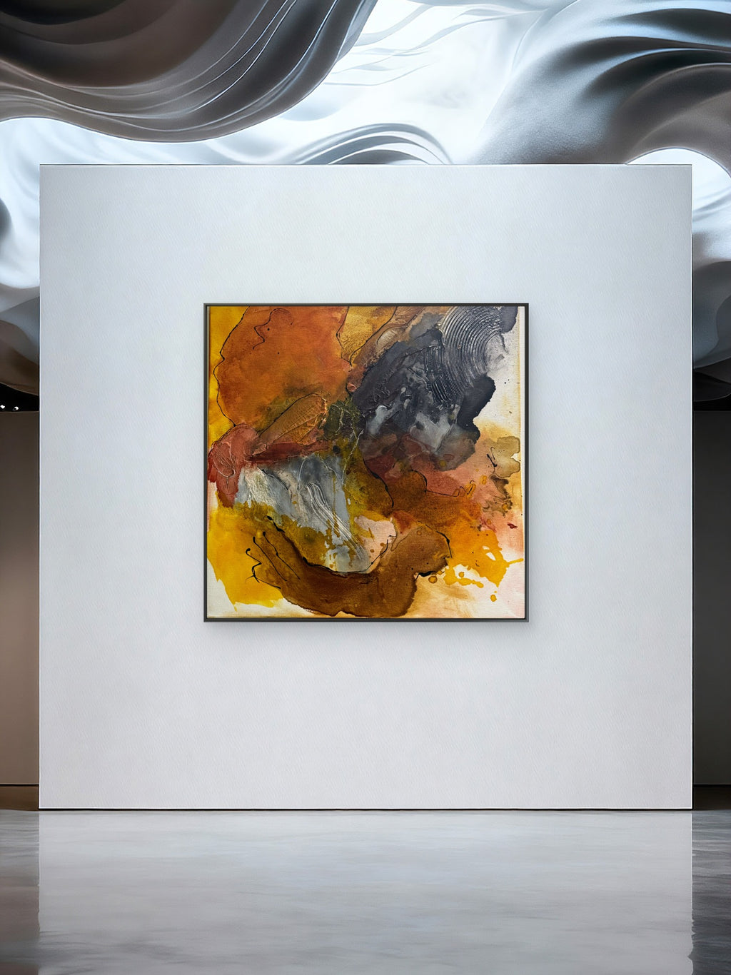 Belonging Series What You Are Made Of Abstract Mixed Media painting on canvas Kim Depa Studio Southwest Michigan 