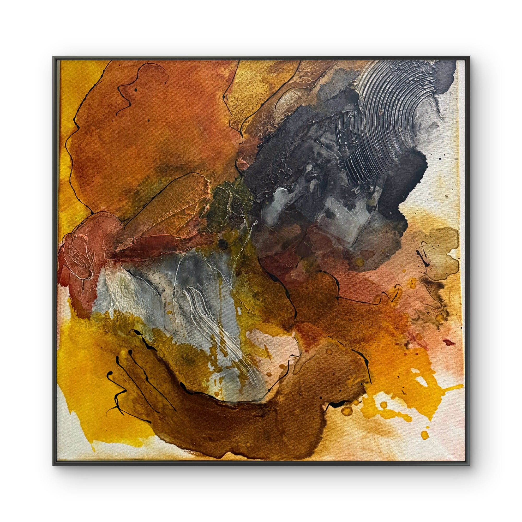 Belonging Series What You Are Made Of Abstract Mixed Media painting on canvas Kim Depa Studio Southwest Michigan 