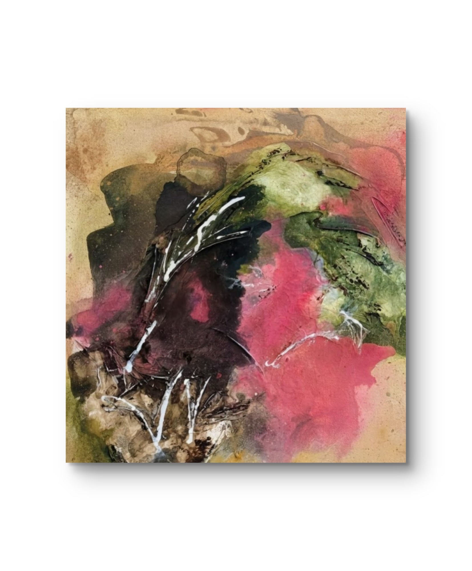 Bloom Series Without Permission Abstract Mixed Media painting on canvas Kim Depa Studio Southwest Michigan