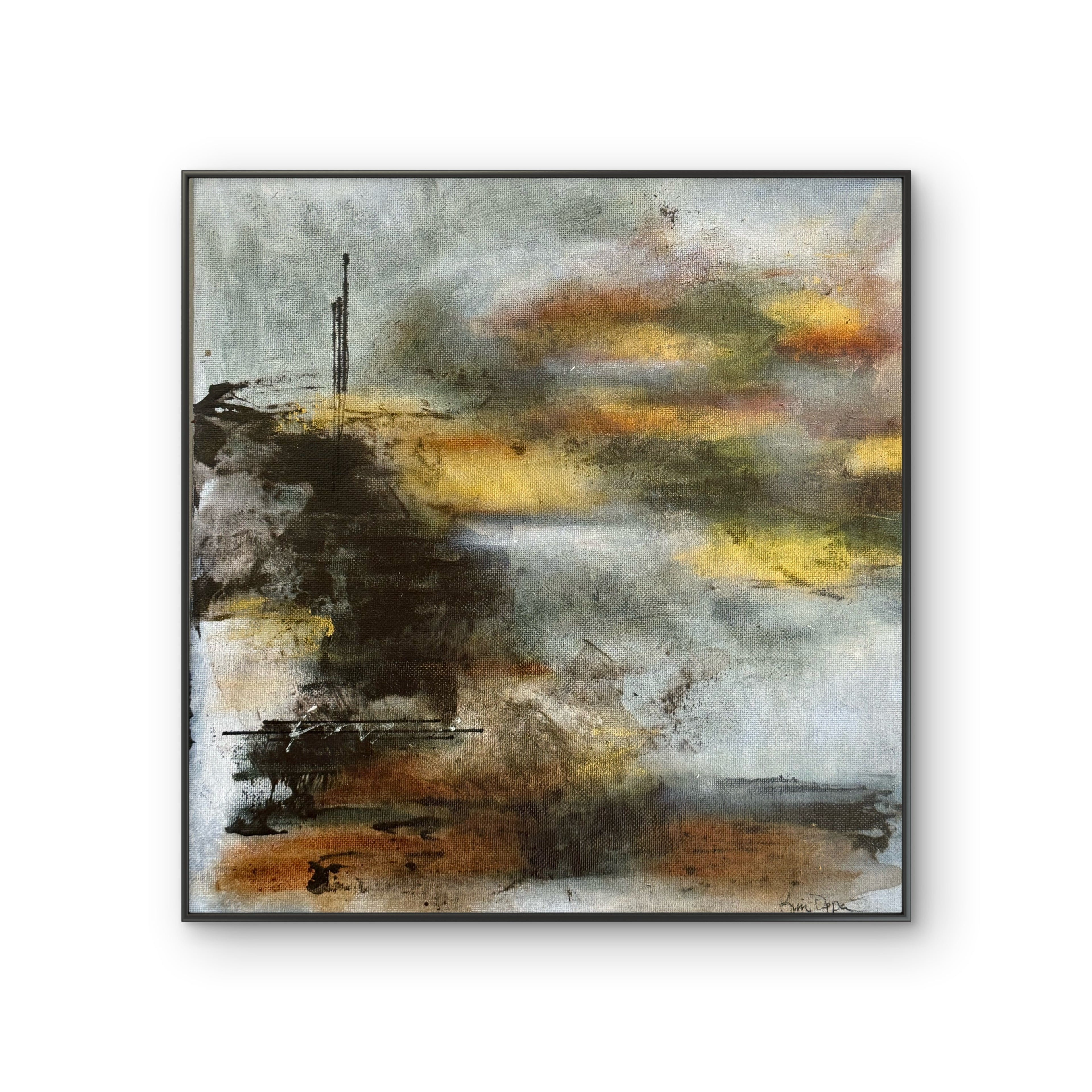 Belonging Series The View from Here mixed media abstract painting Kim Depa Studio SW Michigan